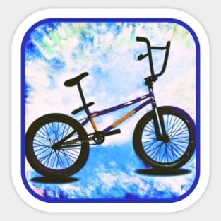 Blue BMX Bike Sticker